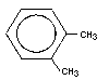 structure of 1,2 dimethylbenzene (o-xylene)